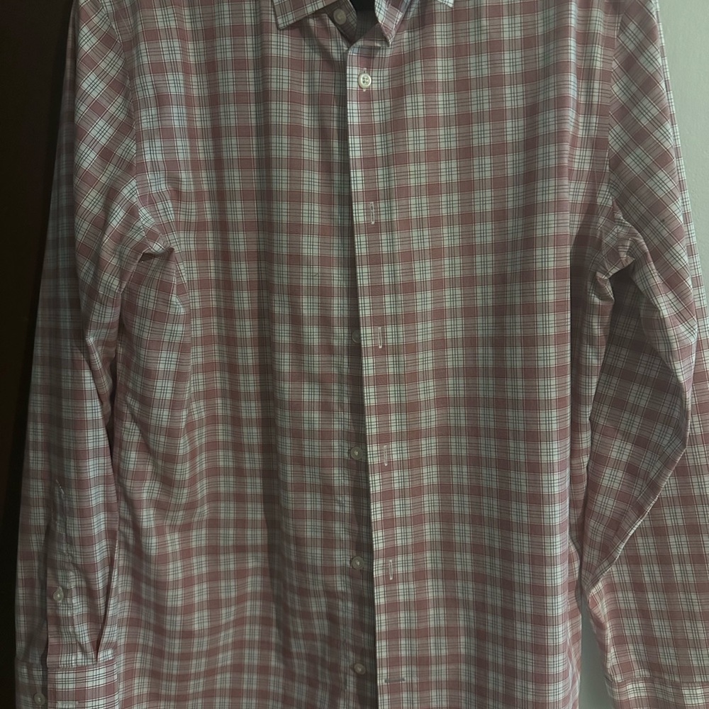 Banana Republic Maroon Plaid Button Down